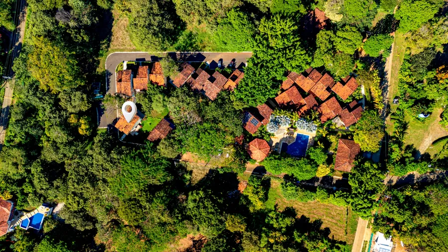 Drone photo of the Vista Ocotal community from above